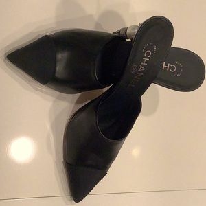 Chanel black heels